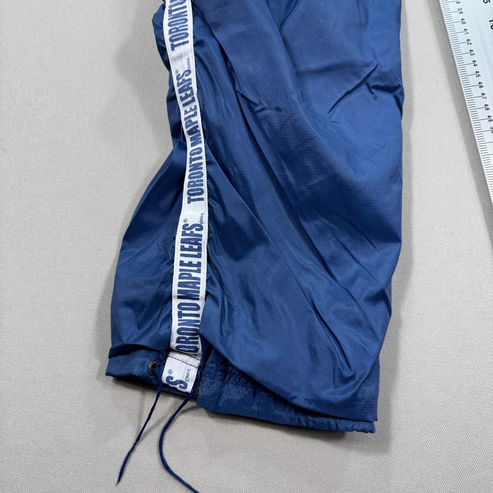 VIntage Toronto Maple Leafs Track Pants Men's XL Blue Windbreaker Nylon NHL - Picture 4 of 11